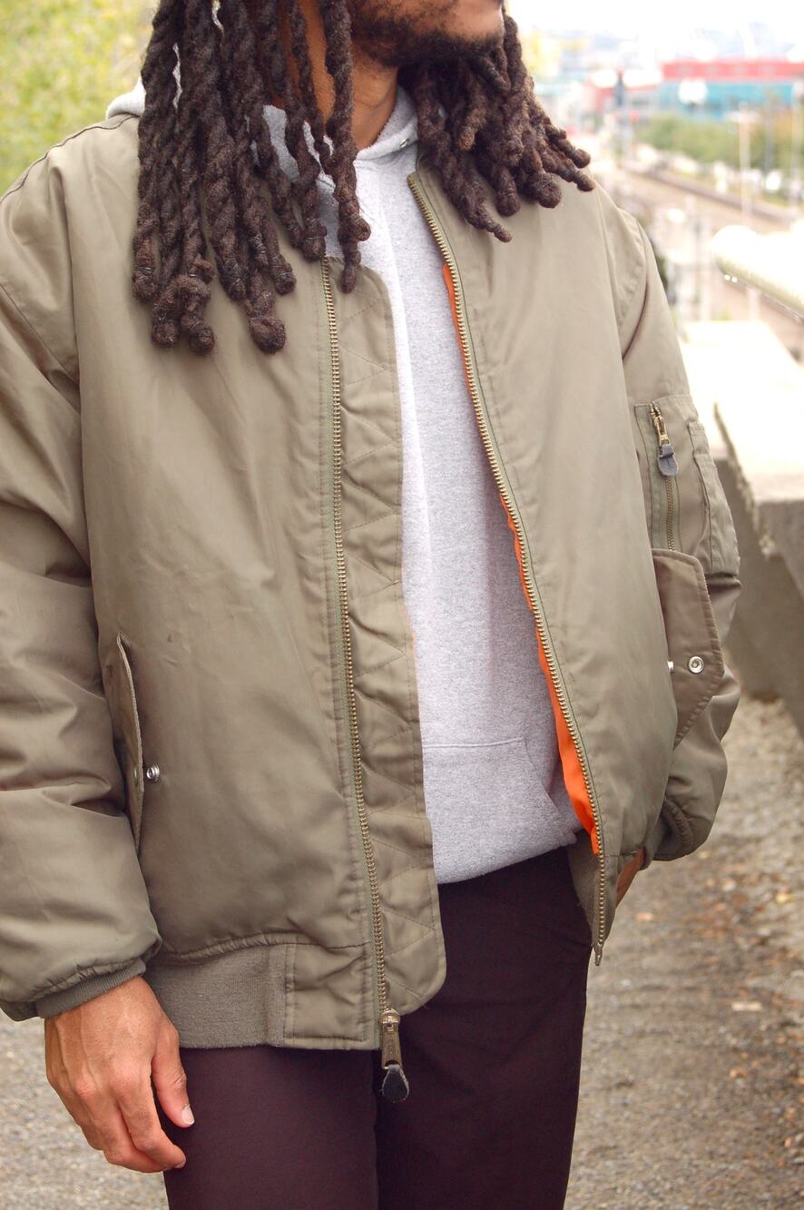 Vintage Y2K Northern Explosion MA-1 style Flight Bomber Jacket Reversible Large